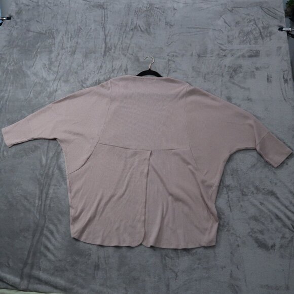 Simply Noelle Open Cardigan Womens Knit Sweater Baggy Relaxed Fit Pink L/XL - Picture 7 of 15